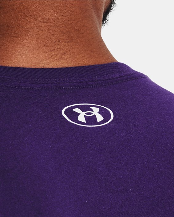 Men's UA Lightning Script Baseball Short Sleeve, Purple, pdpMainDesktop image number 3